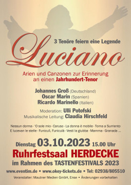 03.10.2023, LUCIANO, Ruhrfestsaal Herdecke