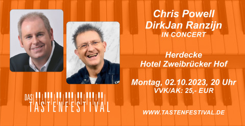Konzertticket Chris Powell + DirkJan Ranzijn, 02.10.2023, Herdecke - Ruhrfestsaal