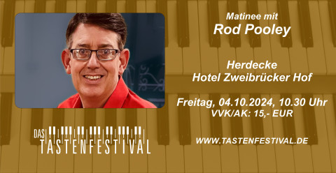 Ticket Matinee mit Rod Pooley, 04.10.2024, Herdecke - Ruhrfestsaal