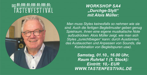 Workshop "Durchge-Stylt", Alois Müller, 01.10.2022, TASTENFESTIVAL