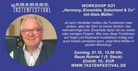 Workshop "Harmony, Ensemble, Solochord & Co", Alois Müller, 01.10.2023, TASTENFESTIVAL