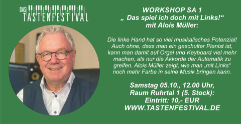 Workshop "Das spiel ich doch mit Links", Alois Müller, 05.10.2024, TASTENFESTIVAL
