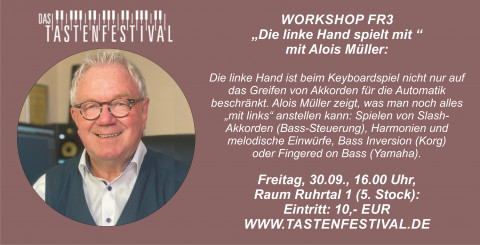 Workshop "Die linke Hand spielt mit", Alois Müller, 30.09.2022, TASTENFESTIVAL