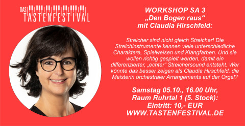 Workshop "Den Bogen raus", Claudia Hirschfeld, 05.10.2024, TASTENFESTIVAL