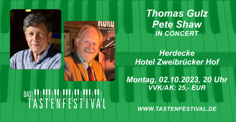 Konzertticket Thomas Gulz + Pete Shaw, 01.10.2023, Herdecke - Ruhrfestsaal